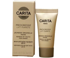 Carita Paris, „Progressif Lift Fermete“, albicijos ekstraktas, maitinamasis, dieninis, serumas rankoms, SPF 15, 5 ml *Mėginys