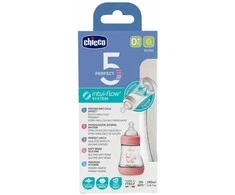 Chicco Perfect Baby Bottle 0M+ Silicone Rožinė 150ml