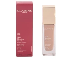 „Clarins“ „Skin Illusion“ spalvą koreguojantis skystas makiažo pagrindas, 109, kviečių atspalvis, SPF 15, 15 ml *Mėginamoji pakuotė