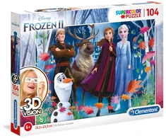 Dėlionė Clementoni, SuperColor, Frozen II 3D Vision, Puzzle, For Girls, 6+ metai, 104 pcs