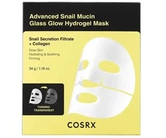 COSRX Advanced Snail Mucin Glass Glow Hydrogel Mask – hidrogelinė veido kaukė 1 vnt