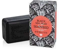 Crabtree &amp; Evelyn Juodas jūros purvo ir jūros dumblių kvapo muilo plytelė, 158 g