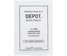„Depot 400 Shave Specifications No. 406“ mentolio minkštinamasis ir gaivinantis skutimosi gelis, 10 ml
