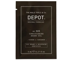 Depot, 500 barzdos – ūsų specifinių savybių Nr. 505, barzdos aliejus, imbieras – kardamonas, blizgesiui – švelnumui, 5 ml
