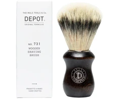 Depot Accessories No. 731 Luxury Wooden Face Shaving Brown