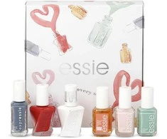 Discovery Set Essie: Nail Enamel Vegan Glossy Shine Finish Nagų lakas 99 Mint Candy Apple 13.5 ml + Expressie Air Dry Nagų lakas 13.5 ml + Gel Couture Nagų lakas Rock the Runway 13.5 ml + Essie Nagų lakas Ballet Slippers 13.5 ml + Gel Couture Top Coat