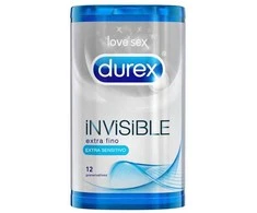Durex Invisible Extra Thin prezervatyvai 12 vnt