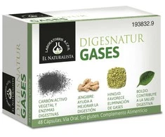 El Natural Digesnatur Gases 650 Mg X 48 kapsulės