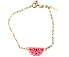 Escada, Summer Limited Edition - Sorbetto Rosso, Melon, Base Metal Bracelet, 11939595, 17 cm, Gold, For Women