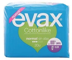 "Evax Cottonlike Normal" higieniniai rankšluosčiai 20 vnt