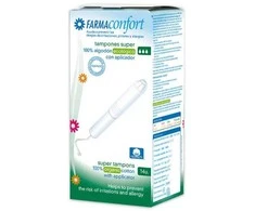 FarmaConfort medvilniniai tamponai su aplikatoriumi Super 14 vienetų