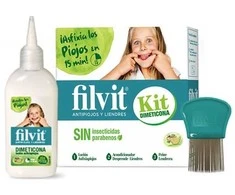 "Filvit Dimeticona" losjonas nuo utėlių 125 ml, 3 dalių rinkinys