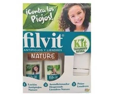 "Filvit Nature" losjonas nuo utėlių 125 ml, 2 dalių rinkinys