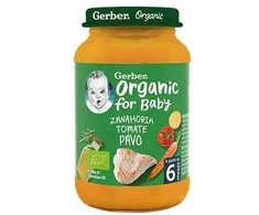 Gerber Ekologiška tyrė morkų ir pomidorų su kalakutiena 190g 1vnt