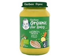 Gerber Ekologiška tyrė žirnių, bulvių su vištiena 190g 1 vnt
