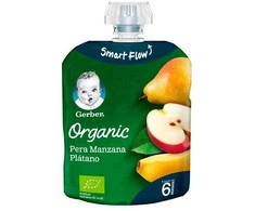 Gerber Ekologiškos kriaušės, obuoliai ir bananai 90g