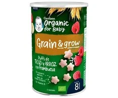 "Gerber Snack" ekologiški dribsniai su avietėm 35g
