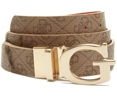 Guess, Alisa, Textile Belt, Brown, For Women