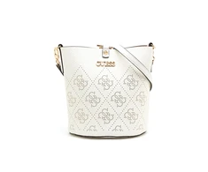 Guess, Amara, Polyester, Textile Handbag, 4g Logo Bucket, Baltas, HWSG8493010, 21 x 21 x 11 cm