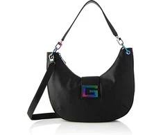Guess, Brightside, Polyurethane, Textile Bag, Large Hobo, Juodas, For Women