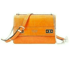 Guess, Katey, Transformuojamas Xbody rankinukas per petį su atvartu, tekstilinis krepšys per petį, oranžinis, HWCG78 70210, 23,5 x 16 x 7,5 cm, moterims
