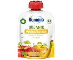 Humana Bio obuolių ir bananų tyrė, 90 g