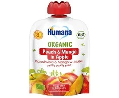 Humana BIO obuolių tyrė su persikais ir mangais 90g