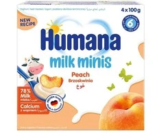Humana Milk Minis jogurtinis desertas su persikais 6m+ 400g