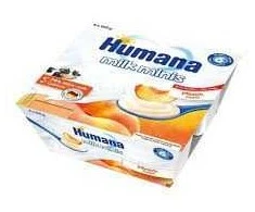 Humana Milk Minis jogurtinis desertas su persikais 6m+ 400g
