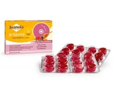 Juanola Propolis Hedera ir medus 24 kramtomosios tabletės