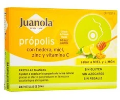 Juanola Propolis Hedera, medus, cinkas ir vitaminai C 24U