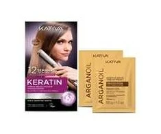 Kativa Vegan Brazilian Straightening Xpress greito plaukų tiesinimo rinkinys 150ml