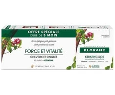 Klorane Keratincaps Anti-Hair Loss maisto papildai 3 x 30 vnt kapsulių triguba pakuotė