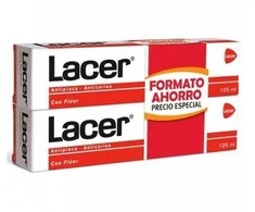 "Lacer" dantų pasta "Antiplaque Anticaries" 2x125ml
