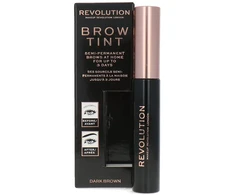 „Makeup Revolution Brow Tint“ antakių gelis, tamsiai rudas, 6 ml