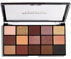 „Makeup Revolution The Reloaded“ akių šešėlių paletė, „Velvet Rose“, 15 atspalvių, 16,5 g