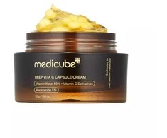 Medicube - Deep Vita C Capsule Kreminis - Brightening and Firming Face Kreminis - Skaistinantis ir stangrinantis veido kremas, 55 g