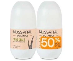 Mussvital Botanics Dezodorantas Sensitive 75ml rinkinys 2 vienetai