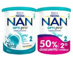 Nestlé Nan Optipro 2 DUPLO 2x800g papildomas pienas kūdikiams nuo 6 mėnesių