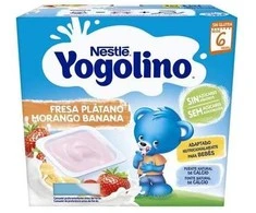 Nestle Yogolino braškių ir bananų 6m 4x 100g