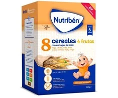 Nutribén 8 grūdai su medum 4 rūšių vaisiais 600g