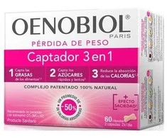 Oenobiol Weightloss 3 in 1 Fat Binder 60 tablečių