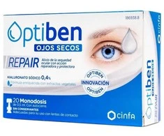 Optiben Dry Eyes Repair akių lašai 20 vnt vienkartinių dozių