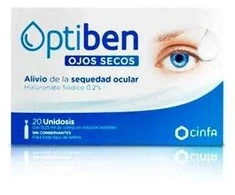 "Optiben" sausų akių lašai 20 vienetų