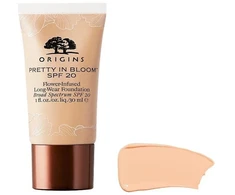 „Origins Pretty In Bloom“ ilgai išliekantis makiažo pagrindas „Kreminis“ 540 Medium Deep Golden Warm SPF 20, 30 ml