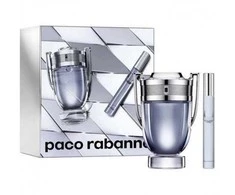 Paco Rabanne Invictus Eau De Toilette Purškiklis 100ml rinkinys vyrams 2 vnt