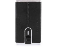 Piquadro, Juodas Square, Leather Wallet, Square Sliding System with Compact for Banknotes, PP4891B3R N, Juodas, For Men