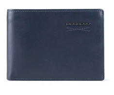 Piquadro, Obidos, Leather Wallet, Coin Holder, Mėlyna, For Men