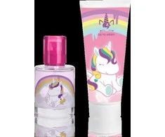 Cartoon Air-Val Eau My Unicorn rinkinys vaikams (EDC, 50 ml + dušo želė, 100ml + kosmetinė)