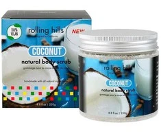 „Rolling Hills“ kokosų kūno šveitiklis, šalinantis nešvarumus, 250 g